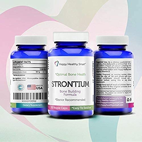 Happy Healthy Smart Strontium Bone Health Supplement Capsule 90 Count