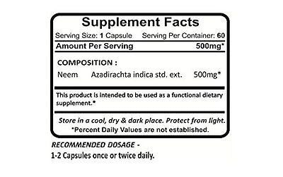 Planet Ayurveda Neem Capsules 120 Capsules