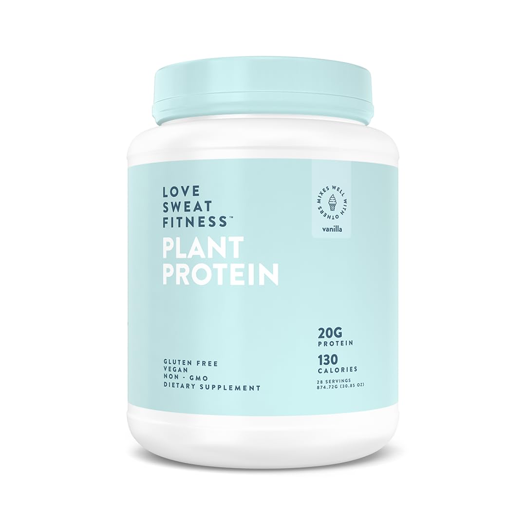 Love Sweat Fitness Organic Vegan Protein Powder for Women, Vanilla, 16 oz