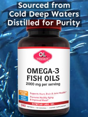 Olympian Labs Omega-3 Fish Oils, 240 Softgels