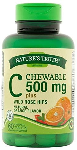 Nature's Truth Vitamin C 500 mg Chewable with RH Tabs, 180 Chewables