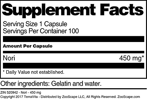 Terravita Nori 450 mg Capsules 300 Count