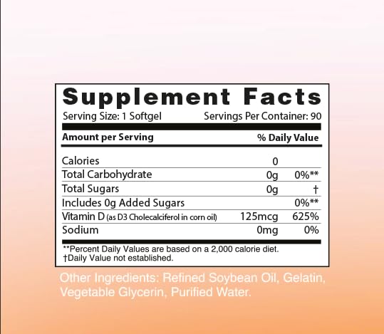 Omax3 High-Potency Vitamin D3 Softgels 180 Count