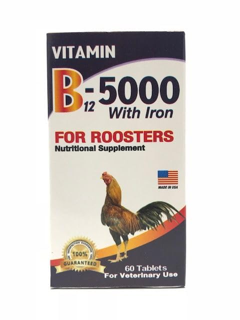 Generic B12-5000 with Iron for Roosters Tablet, 1 Tablet