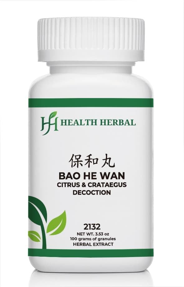 Health Herbal Bao He Wan/Citrus & Crataegus Decoction Granule Powder 3.53 Ounce