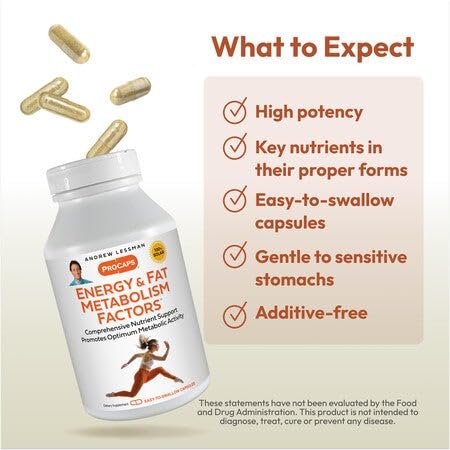 ANDREW LESSMAN Energy and Fat Metabolism Factors Capsules, 60 Capsules