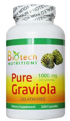 Biotech Nutritions Pure Graviola Annona Muricata 120 Capsules