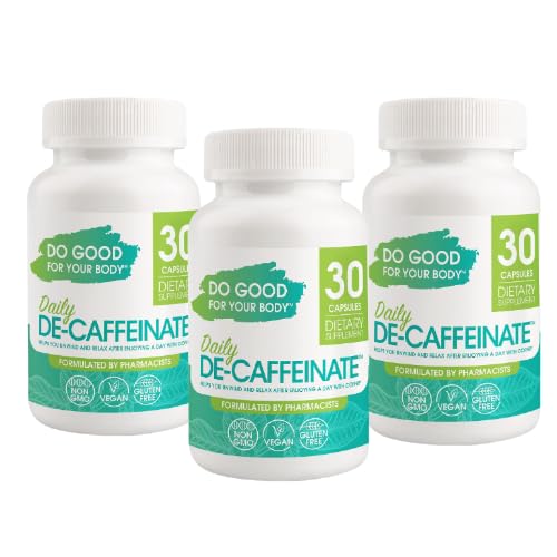 Do Good For Your Body Daily De-Caffeinate for Coffee Lovers Rutaecarpine Supplement for Relaxation After Caffeine Non-Melatonin Non-Addictive Evening Formula Capsules 90