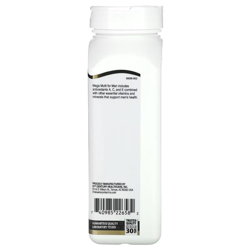 21st Century Mega Multi for Men, Multivitamin & Multimineral Tablets 90