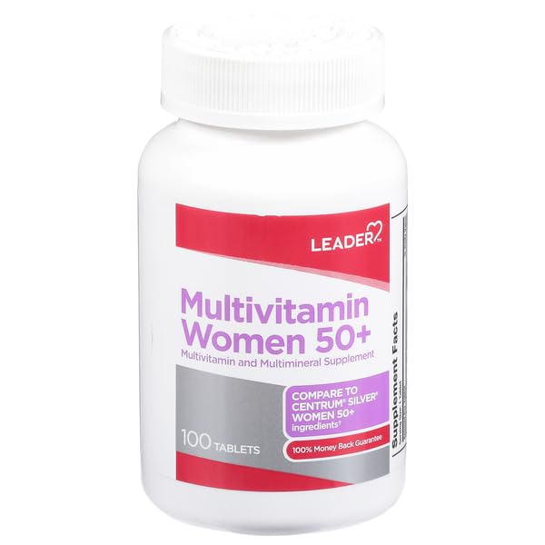 Leader Women's 50+ Multivitamin Tablets, 100 Count