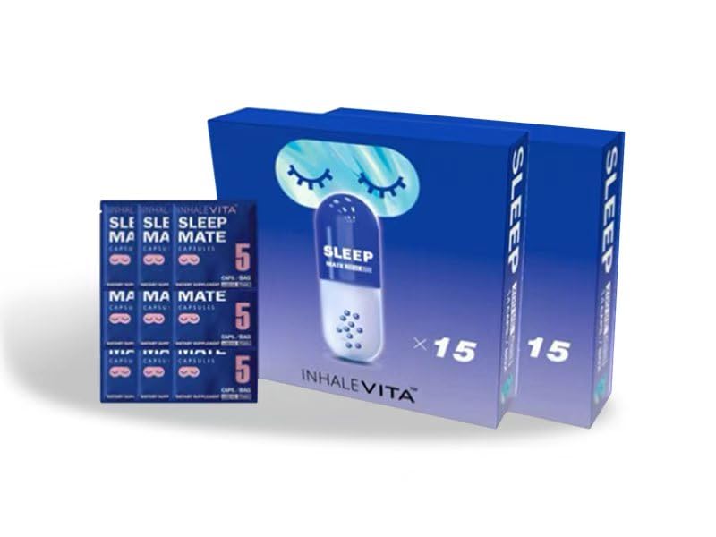 INHALEVITA Melatonin Inhaler Sleep Aid Capsules Powder 1.4 Ounce