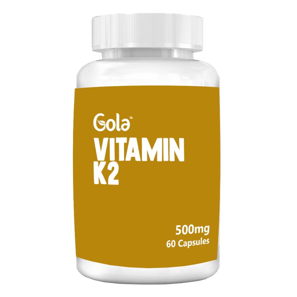 GOLA FOODS Vitamin K2 500mg Capsules, 60 Count