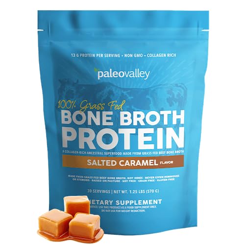 Paleovalley 100% Grass Fed Beef Bone Broth Protein Powder 20.16 oz