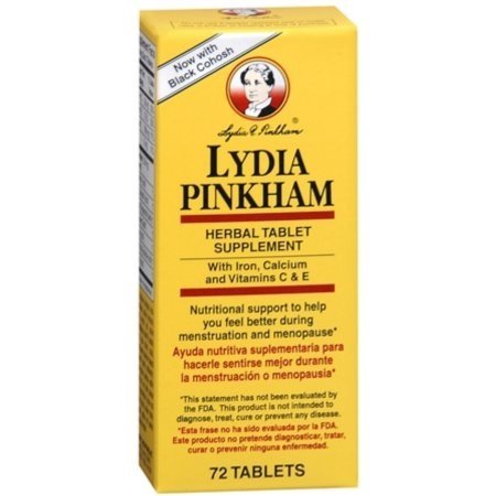 Lydia Pinkham Herbal Tablet Supplement, 72 Tablets