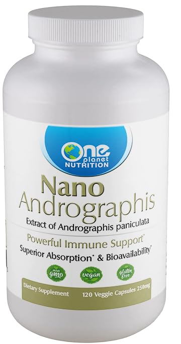 One Planet Nutrition Nano Andrographis 500 mg Veggie Capsules 1 Count