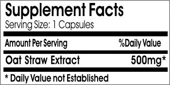 PureControl Supplements Oat Straw 500mg 90 Capsules