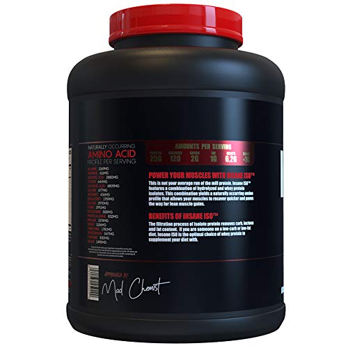 Insane Labz Insane ISO Whey Protein Powder, 60 Servings, Chocolate