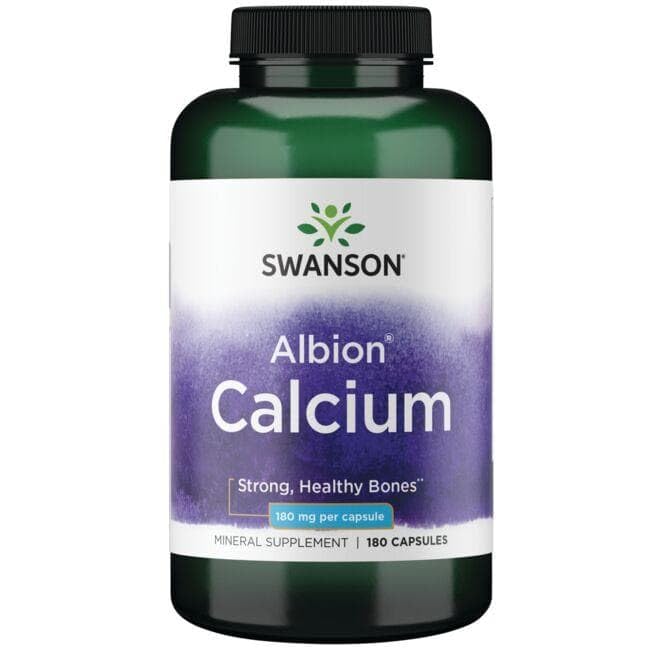 Swanson ULT Albion Calcium 180 mg Capsule, 180 Count