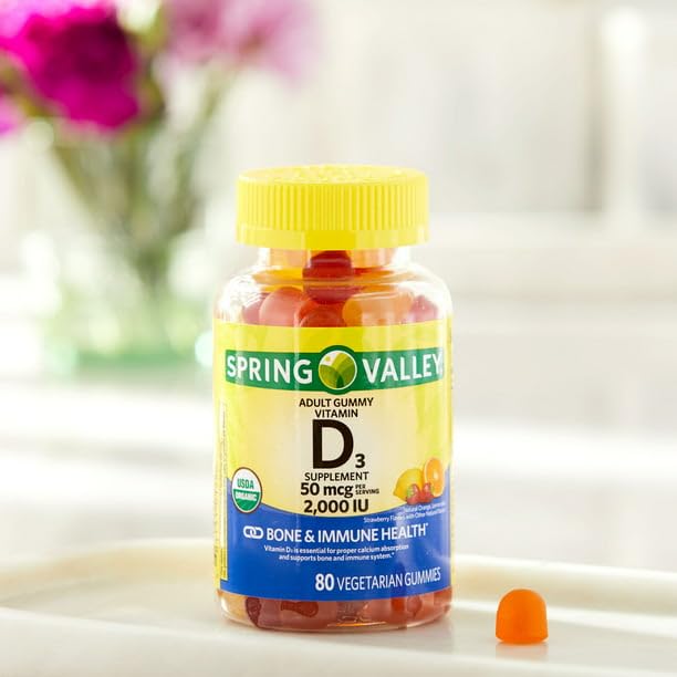 IKJ Vitamin D3 Gummy, 2000 IU, 80 Count