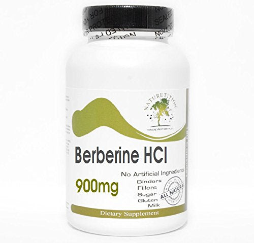 Naturetition Supplements Berberine HCI 900mg Capsules, 1 Count