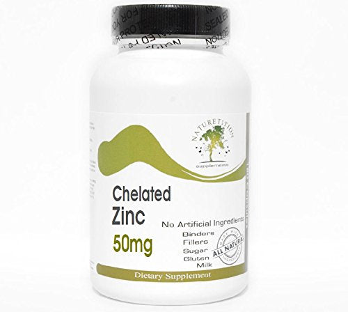 Naturetition Supplements Chelated Zinc 50mg, 200 Capsules