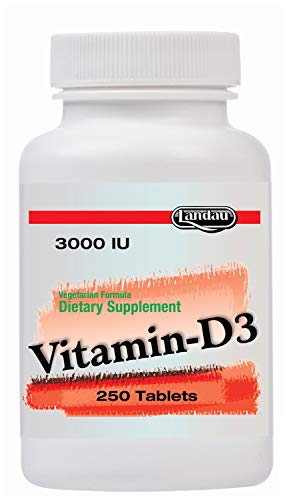 LANDAU Kosher Vitamin D3 3000 IU Tablet, 250 Count