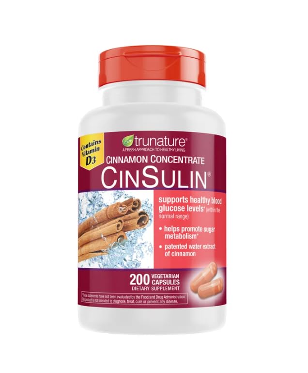 Generic Tru-Nature Cinnamon Concentrate Cinsulin 500mg Capsule 200 Count