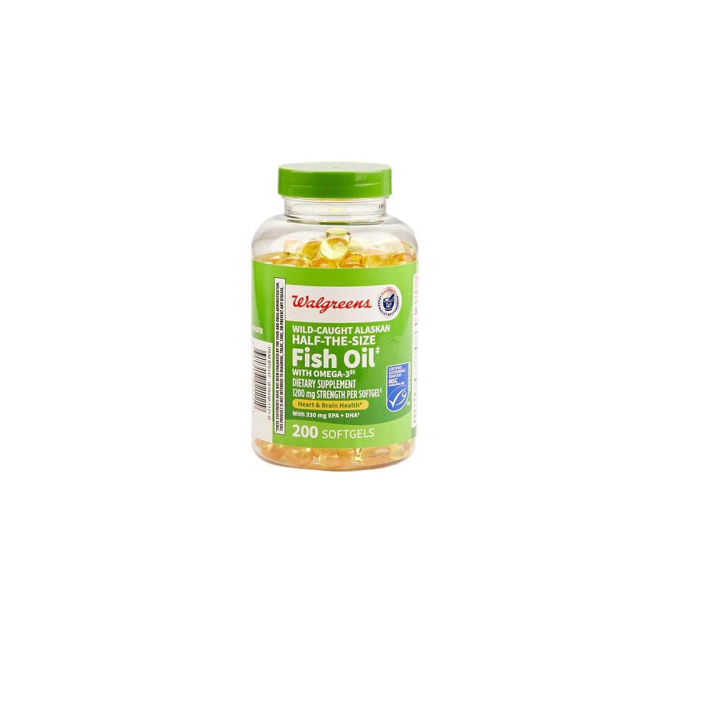 Finest Nutrition Half-the-Size Fish Oil 1200 mg Softgel, 200