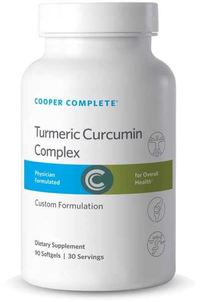 Cooper Complete Turmeric Curcumin Complex 1000 mg with BioPerine Softgels, 90 Count