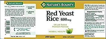 Nature's Bounty Red Yeast Rice Capsules 500