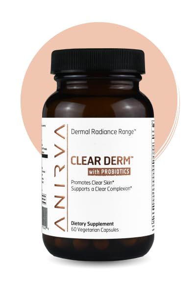 ANIRVA ClearDerm Clear Skin Supplement with Zinc & Probiotics Capsule, 60 Count