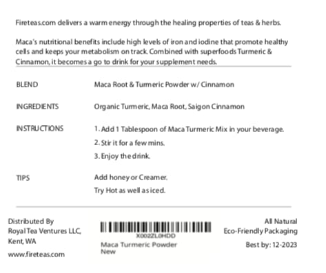 FIRE TEAS Maca Turmeric Powder 1