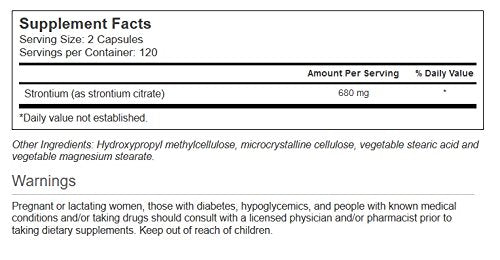 Vitacost Brand Strontium 680 mg per Serving Capsules, 240 Count