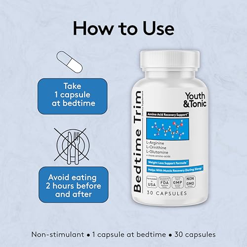 Youth & Tonic Bedtime Trim Detox Cleanse Kick Off Weight Management 120 Capsules
