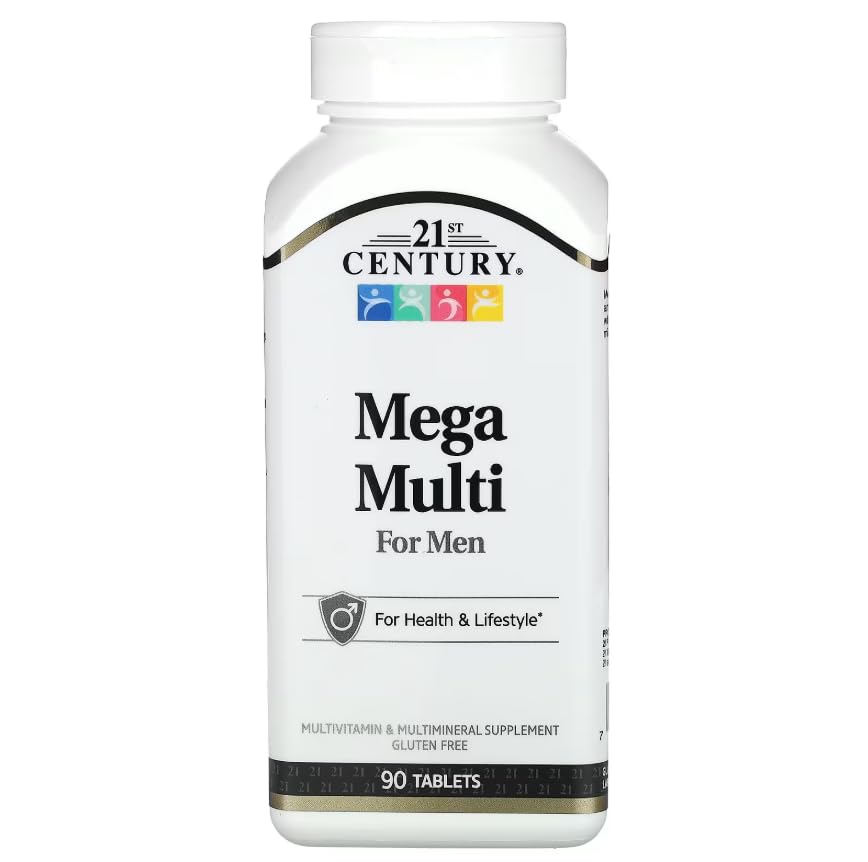 21st Century Mega Multi for Men, Multivitamin & Multimineral Tablets 90