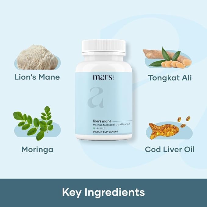 Mars by GHC Lions Mane Capsules 120 Count