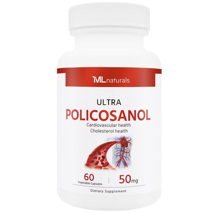 ML Naturals Policosanol 50 mg Capsules, 60 Count