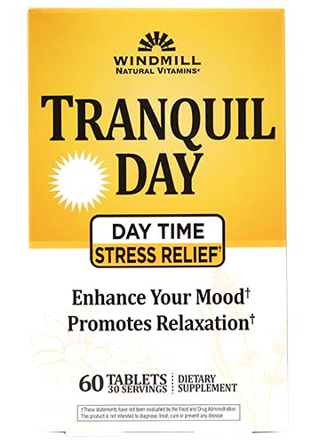 Windmill Tranquil Day Stress Relief Vitamin & Mineral Tablet 60 Count