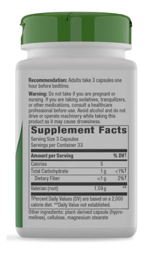 Nature's Way Valerian Root Capsules 100 Capsules