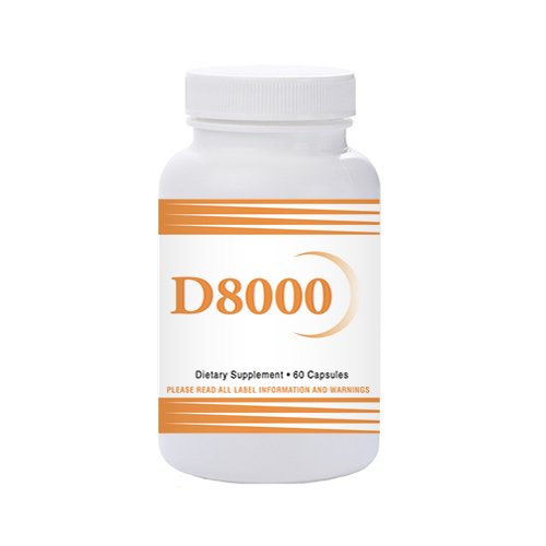 Natural Living Vitamin D3 8000 IU Capsules, 300 Capsules