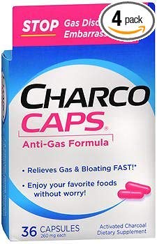 Charcocaps Activated Charcoal Capsules, 144 Capsules