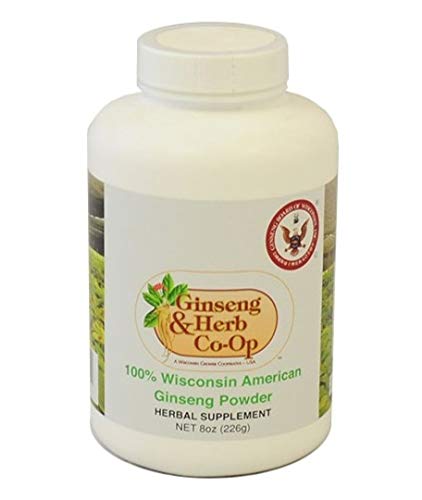 GINSENG & HERB CO-OP A WISCONSIN GROWER COOPERATIVE - USA 100% Pure Wisconsin American Ginseng Ground Powder, 226 Ounces