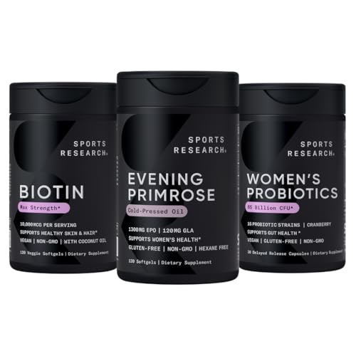 Sports Research Evening Primrose Supplement Capsules, 270 Capsules