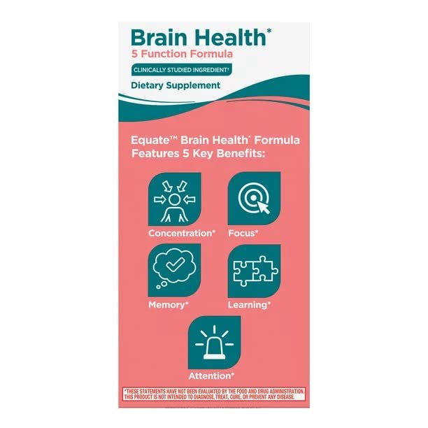 Convergence Equate Brain Health 5-Function Formula Capsules, 30 Count
