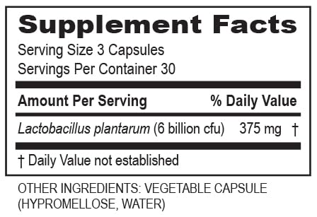 TRANSFORMATION The Genesis of Good Health Enzymes Plantadophilus Natural Plant-Based Probiotics Supplement Capsules, 90
