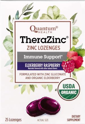Quantum TheraZinc Zinc Lozenges, 25 Count