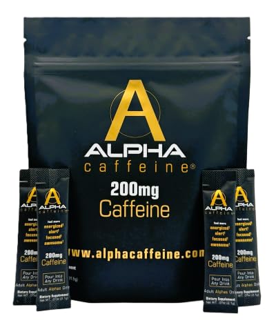 Alpha Caffeine Drink Energizer I 200mg Unflavored Pure Caffeine Powder 1.06 oz