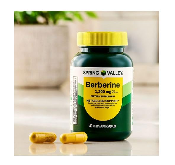 H4U Berberine Dietary Supplement 1200 mg Capsules, 40 Count