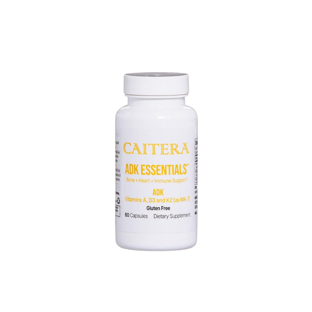 Caitera ADK Essentials Vitamin A, D, K (MK-7) Dietary Supplement 60 Capsules