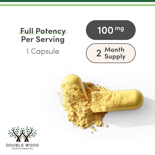 Dihydroberberine Supplement 100mg, 60 Capsules (Patented GlucoVantage Super Berberine, May be 5X More Effective Than Berberine with Less Side Effects) Third Party Tested, Vegan Safe by Double Wood